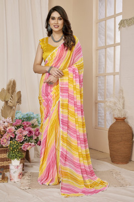 UDANI ENTERPRISE Self Design Bollywood Georgette Saree(Green)