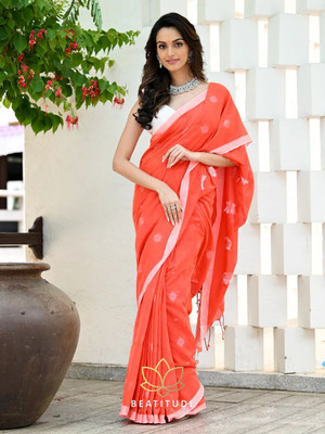 Anjali textile Embellished Tant Pure Cotton Saree(Multicolor)