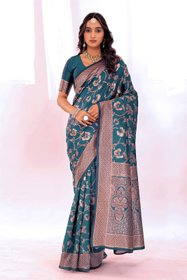 Suali Woven Banarasi Pure Silk Saree(Blue)