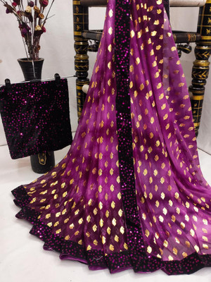 LADYSUTRA Self Design Bollywood Lycra Blend Saree(Multicolor)