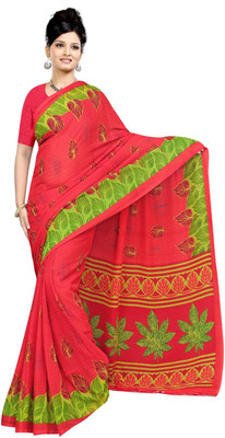 nirmal creation Printed Daily Wear Georgette Saree(Multicolor)