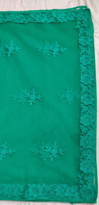 GALANI ENTERPRISE Embroidered Bollywood Net Saree(Green)