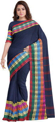Paul Saree Solid/Plain Daily Wear Pure Cotton Saree(Multicolor)