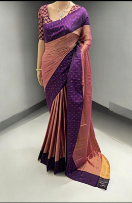 DIYASCREATIONS Woven Arani Pattu Art Silk Saree(Beige)