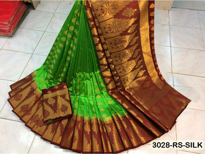 Balaji Dyed Kanjivaram Nylon Saree(Multicolor)