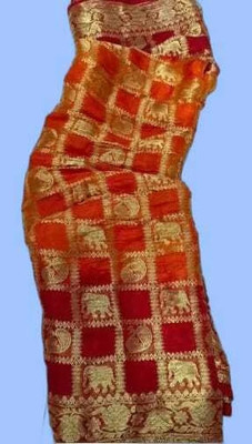Shree Vinayak Creations Woven Banarasi Art Silk Saree(Orange)