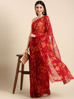 Aishwarya Printed Daily Wear Georgette Saree(Maroon)
