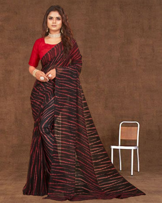Jayu Printed Bollywood Georgette Saree(Brown)