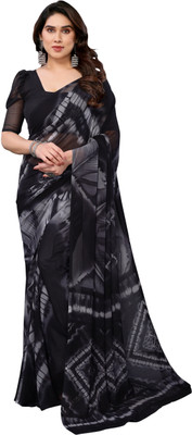 TTH Ombre Bollywood Georgette Saree(Black)