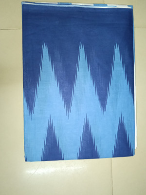 NaveeNest Self Design Handloom Cotton Linen Saree(Blue, White)