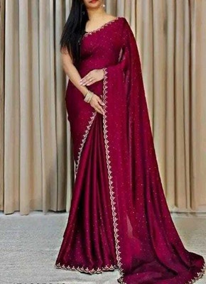 ovantra Embroidered Bollywood Art Silk Saree(Black)