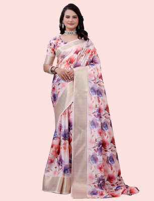 Divastri Woven Mekhela Chador Pure Cotton Saree(Beige)