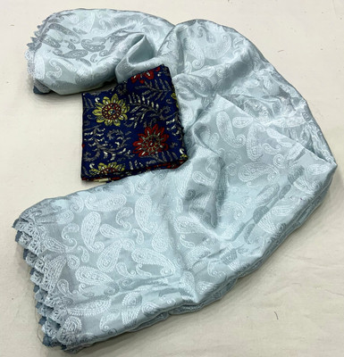 STAVA CREATION Self Design Bollywood Tussar Silk Saree(Blue)