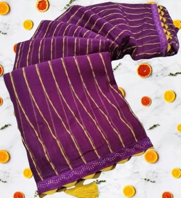 bugaliya anita creation Printed Chanderi Art Silk Saree(Purple)