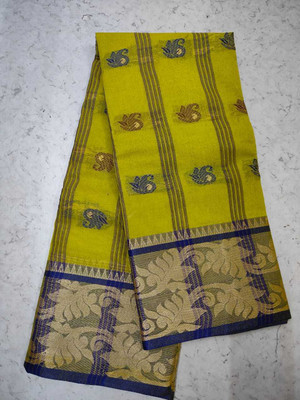 Ghosh handloom Self Design Tant Pure Cotton Saree(Gold)