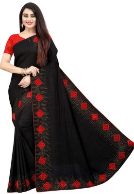 SHAKTIJEN ENTERPRISE Embellished Bollywood Chanderi Saree(Black)