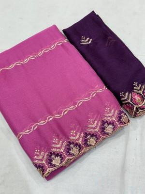 KONICA FAB Embellished Bollywood Georgette Saree(Pink)
