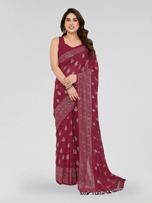 Divastri Printed Bollywood Georgette Saree(Magenta)
