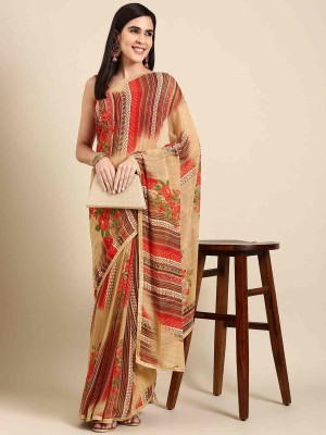 Aishwarya Printed Bollywood Georgette Saree(Beige)