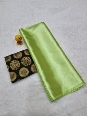 Arpita Fashion Solid/Plain Bollywood Silk Blend Saree(Light Green)