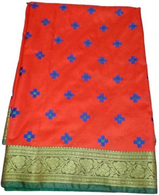 Galaxy.Fashion Embroidered Banarasi Satin Saree(Multicolor)