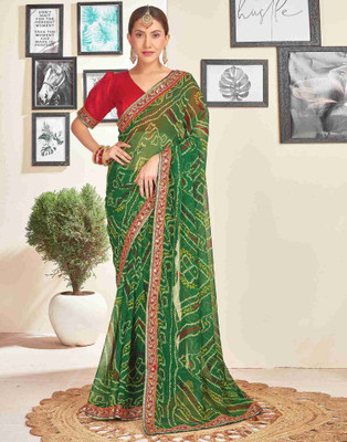 shiv textiles Embroidered Bollywood Georgette Saree(Multicolor)