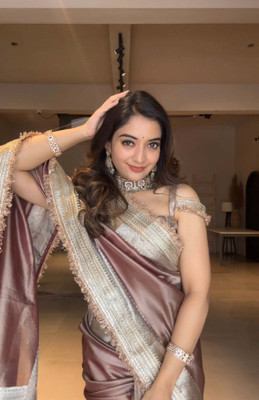 Banaras silk palace Woven Banarasi Tissue Saree(Magenta)