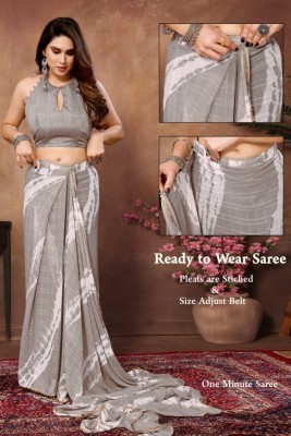 KCF Printed Bollywood Georgette Saree(Grey)