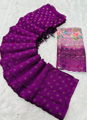 Tradivibe Printed Bollywood Chiffon Saree(Maroon)