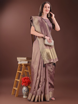 Tasrika Woven Banarasi Organza Saree(Pink)