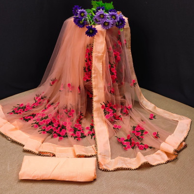 PATLANI STYLE Embroidered Bollywood Net Saree(Multicolor)