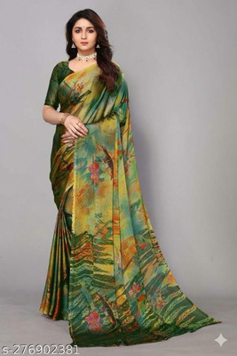 SAREEYA16 Floral Print Bollywood Chiffon Saree(Maroon)