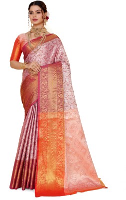 Jyanshu Creation Woven Banarasi Cotton Silk Saree(Pink)