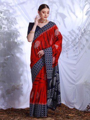 Divastri Printed Daily Wear Art Silk Saree(Red)