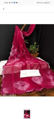 Gurudev Trendz Printed Daily Wear Georgette Saree(Pink)