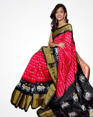 Suali Printed Mysore Pure Silk Saree(Pink)