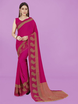 Moda Rapido Printed Daily Wear Georgette Saree(Pink)