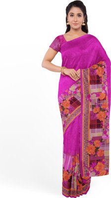 Saadhvi Printed Bandhani Georgette Saree(Multicolor)
