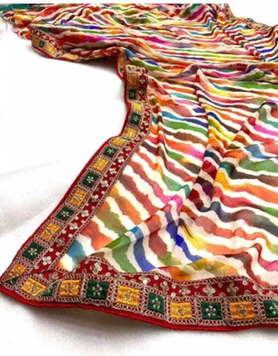 SIFAH FASHION Printed Daily Wear Georgette Saree(Multicolor)
