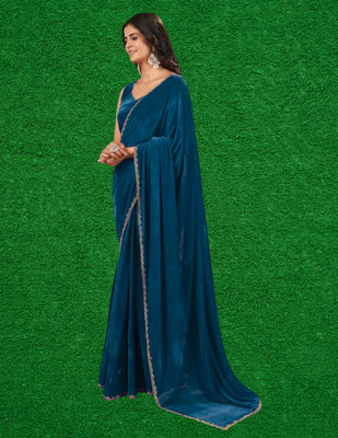 Gajal Self Design Bollywood Jimmy choo, Pure Silk Saree(Light Blue)