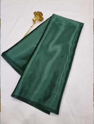 Aruna Sarees Solid/Plain Bollywood Pure Silk, Satin Saree(Green)
