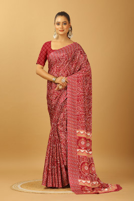 nirmal creation Self Design Bollywood Crepe Saree(Maroon)