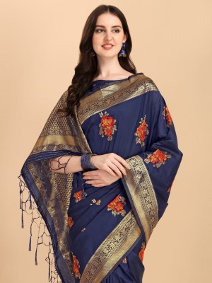 Divastri Woven Banarasi Jacquard Saree(Multicolor)