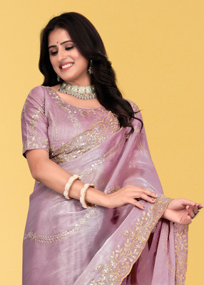 AVIRAT DESIGNER STUDIO Embroidered Bollywood Georgette Saree(Purple)