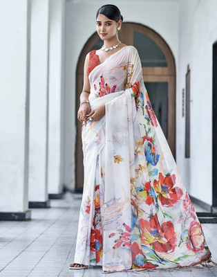 Panchvati NX Digital Print Bollywood Georgette Saree(Multicolor)