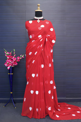 Kyara Embroidered Bollywood Georgette Saree(Red)