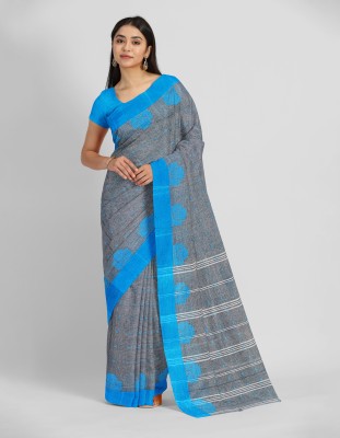 Mayabi Woven Tant Pure Cotton Saree(Grey)