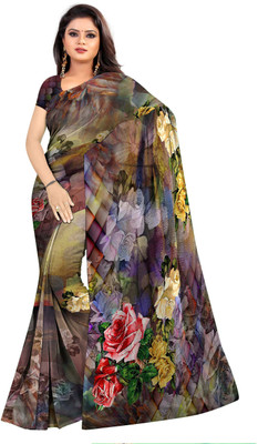 SCFO Floral Print Daily Wear Georgette Saree(Multicolor)
