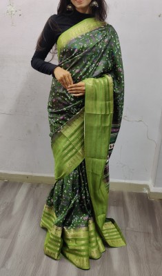 Sanwariya Silks Printed Bollywood Cotton Blend Saree(Light Green)