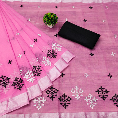 Quexle Woven Mysore Cotton Silk Saree(Pink)